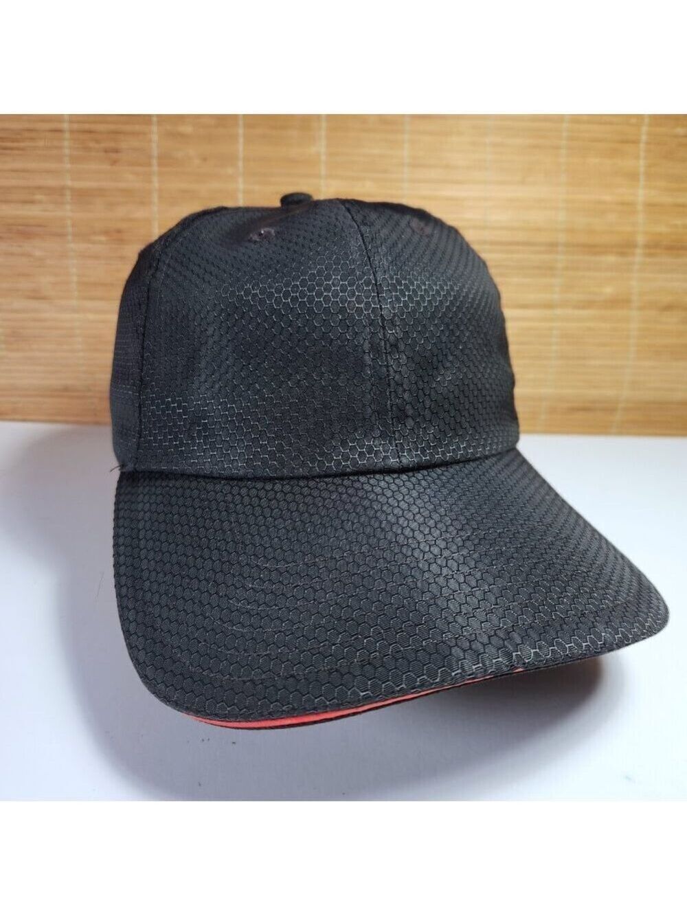 Puma x Batman Hat Black Honeycomb Red Accents Adjustable DC Comics Collab